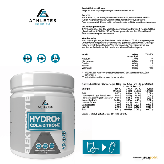 HYDRO+ Elektrolytgetränk Cola-Zitrone