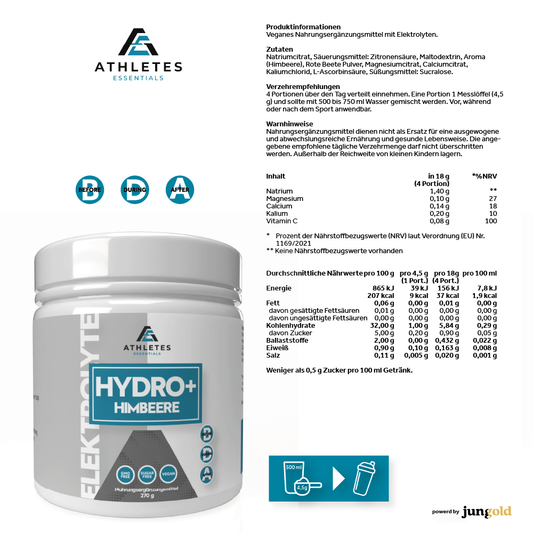 HYDRO+ Elektrolytgetränk Himbeere